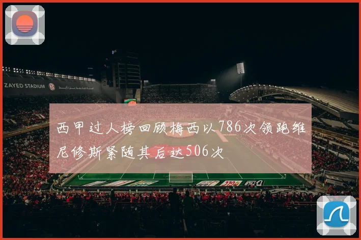 西甲过人榜回顾梅西以786次领跑维尼修斯紧随其后达506次